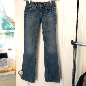 low rise/ boot cut jeans